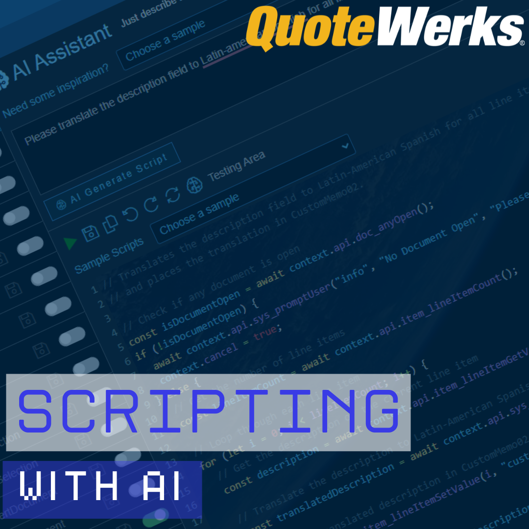 Introducing Event Scripting with AI in QuoteWerks Web